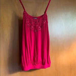 pink beaded tank